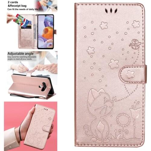 Green PU Leather Wallet Flip Phone Case For LG V60 ThinQ 5G Book Telephone Mobiles New LG cover Stylo 6 Q60 Q61 Q630 4 Cellular