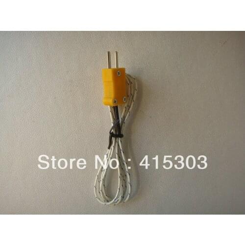 1M Length K type Fiberglass Coated thermocouple wth Fiberglass Braid cable China Post Free Shipping