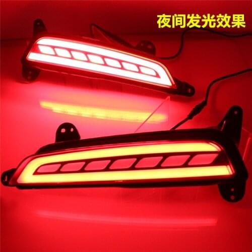 1Pair For Hyundai Creta ix25 2014 2015 2016 2017 Car Rear Bumper Light Multifunction Brake Lights LED Rear Fog Lamp turn Signal