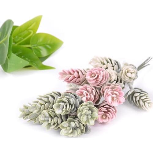 6 Pcs Artificial Plants Artificial Flowers Pineapple Grass For Handmade DIY Wedding Christmas Home Decoration Garland Fake Plant