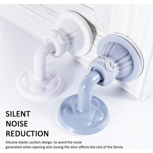 ABS Silicone Suction Type Silent Door Stopper Non Punching Sticker Door Holders Self Adhesive Door Stop Wall Protectors Dropship