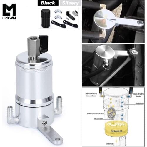 Aluminum Billet Oil Catch Can With Baffle Plate For 04-on Ford F-150 3.7L 4.6L 5.0L 5.4L 6.2L OTK01