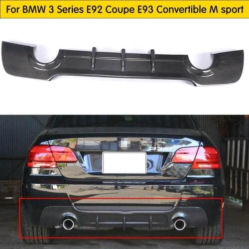 Car Styling For BMW 3 Series E92 M Sport m-tech Coupe E93 325i Convertible Carbon Fiber Diffuser Rear Bumper Lip