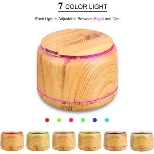 JKO 250ML Electric Humidifier Essential Aroma Oil Diffuser Ultrasonic Xiomi Wood Grain Air Humidifier USB Mist LED Light