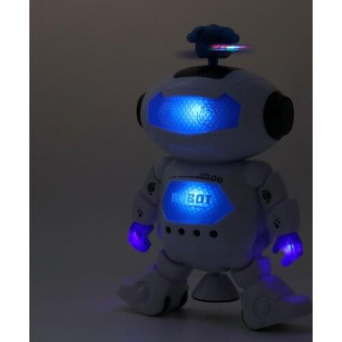 Electronic Walking Dancing Robot Toys With Music Lightening For Kids