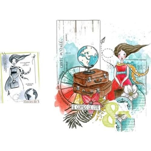 French Transparent Clear Stamps for DIY Scrapbooking/Card Making/Kids Christmas Fun Decoration Supplies