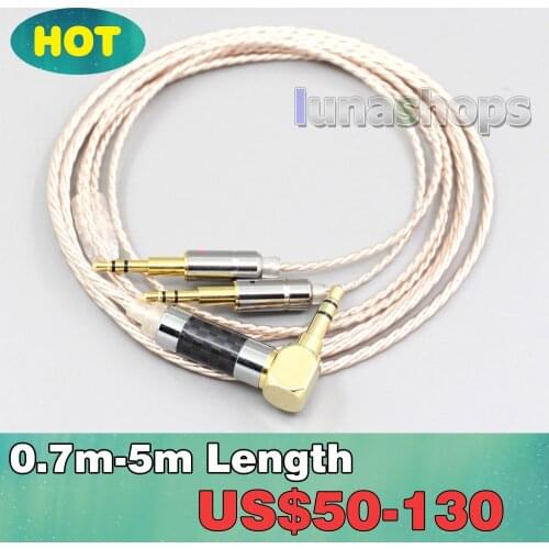 Hi-Res Brown Earphone Cable For For Abyss Diana Acoustic Research AR-H1 Advanced Alpha GT-R Zenith PMx2 LN006880