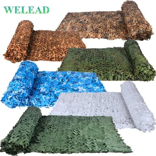 WELEAD 5x5M Reinforced Camouflage Net Military Sand Desert White Black for Garden Shade Awning Hide Mesh Sun Shelter 5x5 5*5M