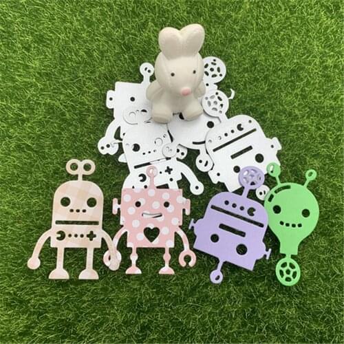 Robot combination Shaker Metal Cutting Dies Stencils For DIY Scrapbooking Decorative Embossing Handcraft Die Cutting Template
