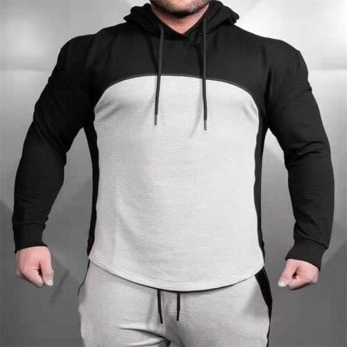 Set up sportswear mens autumn and winter hat T-shirt drawstring clothing sportswear 2021 mens suit