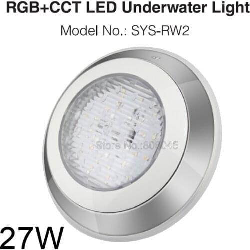 Milight SYS-RW2 27W RGB+CCT LED Underwater Light IP68 Waterproof Support 2.4G Remote / DMX512 / WiFi APP Alexa Voice Control