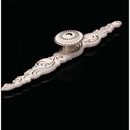 Fashion ivory white vintage furniture knob white drawer cabinet knob pull gold dresser cupboard door pulls knobs backplane knobs