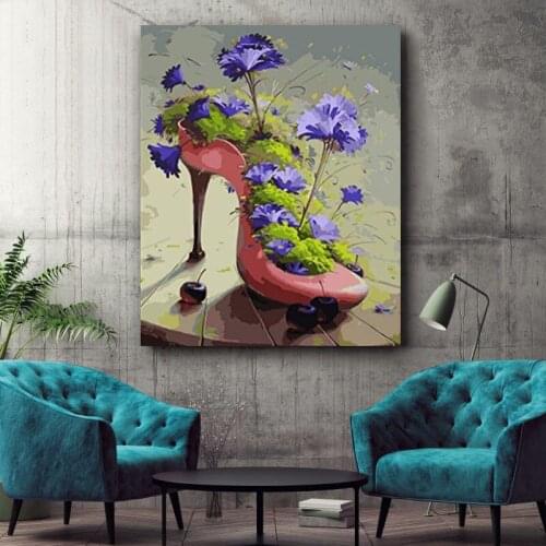 DIY colorings pictures by numbers with flower picture drawing painting by numbers framed Home