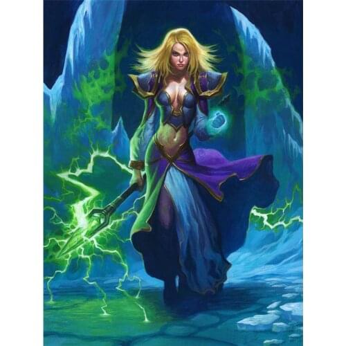 World Of Warcraft DIY Cross Stitch Embroidery 11CT Kits Needlework Craft Set Cotton Thread Printed Canvas Home Dropshipping