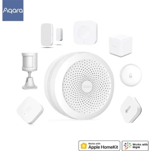 Original Aqara Smart Home Kits Gateway Hub Wireless Switch Door Window Sensor Human Body Water Sensor Works with Apple HomeKit