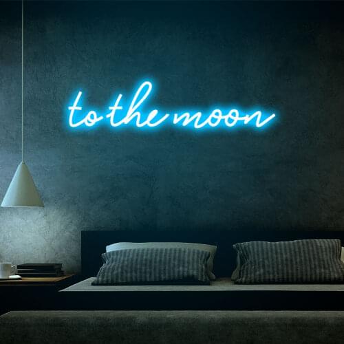 To the Moon Neon Light Decor Bedroom Custom Led Light Sign Wall Art Romance Wedding