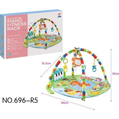 New Multifunctional Fitness Stand For Infants And Young Children Early Education Puzzle Pedal Piano Newborn Round Game Pad Toy
