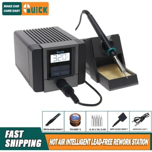 QUICK TS1100 Solder station intelligent lead-free 90W constant temperature adjustable soldering iron welding station 110V 220V