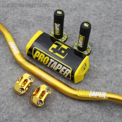 28MM Motorcycle Handlebars Fat Bars+ Grips Protaper Bar Pad For Dirt Bike SUZUKI DRZ400 RMZ450 RMZ250