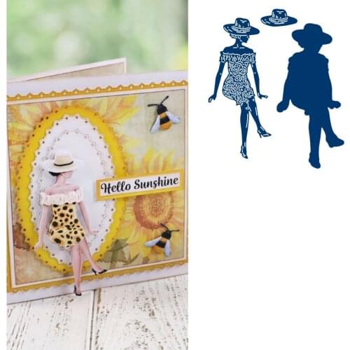 Sunflower Sundress New 2021 Arrive Metal Cutting Dies Scrapbook Diary Decoration Stencil Embossing Template DIY Greeting Card