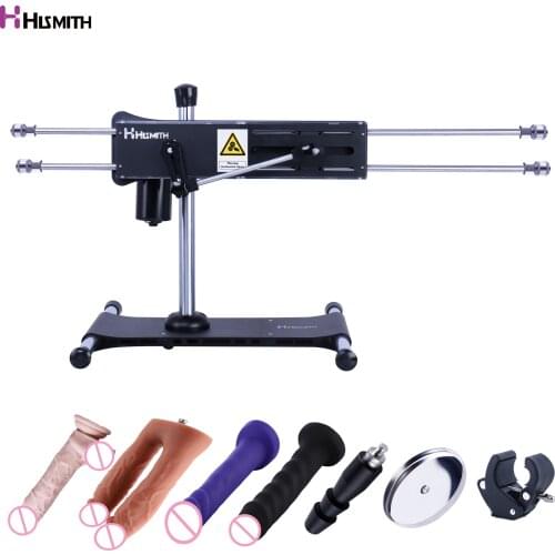 Hismith KlicLok System Sex Machine Wire-controlled Double-Heads Solid Metal Love Machine for Lesbian Anal dildo for Women