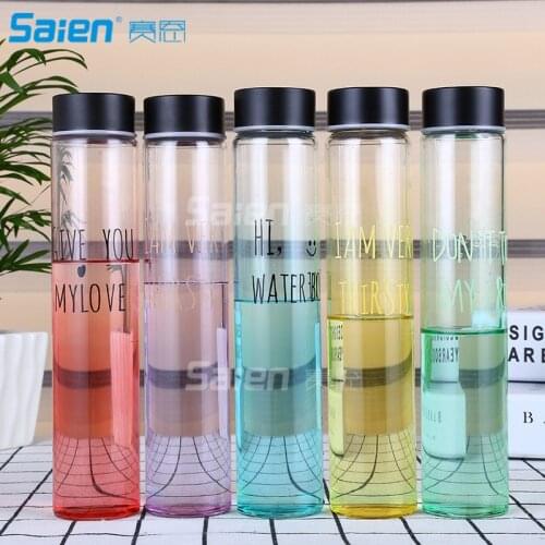 400ml Sports Bottles color gradient creative design glass kettle travel water bottle cycling camping wate Bottles