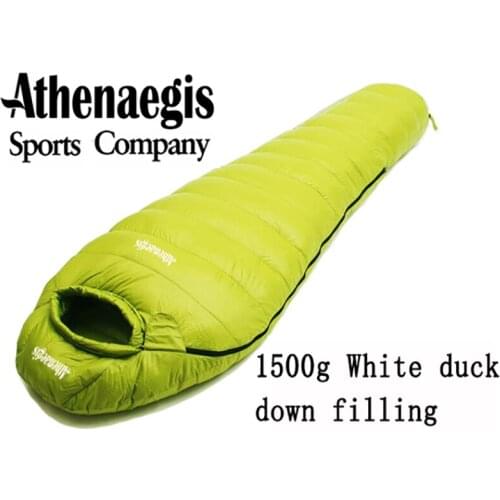Athenaegis 1500G White Duck Down Filling Can Be Spliced Mummy Ultra-Light Sleeping Bag