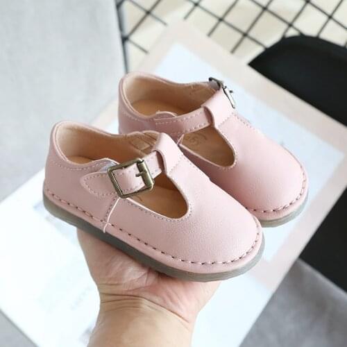 Sprin/autumn childrens leather shoes fashion girls single shoes kids baby sneakers shoes non-slip casual student school shoes