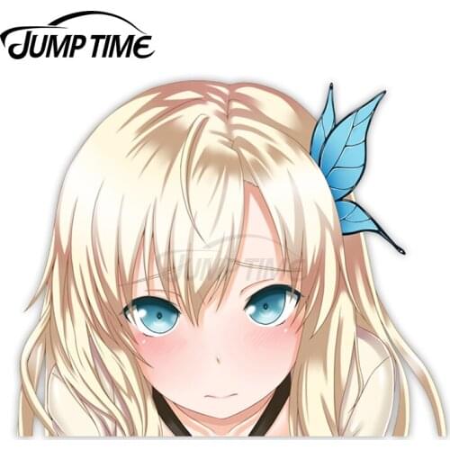 Jump Time Boku wa Tomodachi ga Sukunai Kashiwazaki Sena 40 Cute Anime Girl Peeker Vinyl Decal Window Waifu Car Stickers