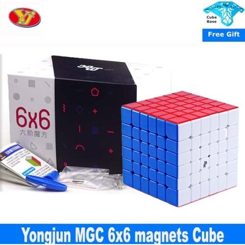 YongJun MGC 6x6 Magic Cube Stickerless Original YJ Speed Cubes 6x6x6 Educational toys for kids Cubo Magico Stickers
