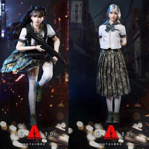 JK-03 1/6 Girlset Combat Suit Female Student School Suit For 12 Inch Female Dolls In Stock