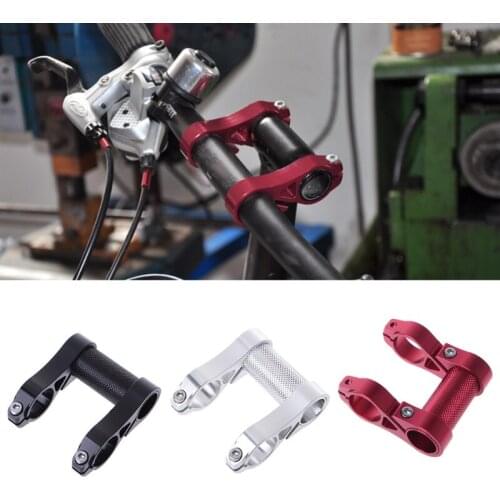 1PC Aluminum Alloy Bicycle Handlebar Extension Double Dual Flashlight Computer Holder Mount Bracket