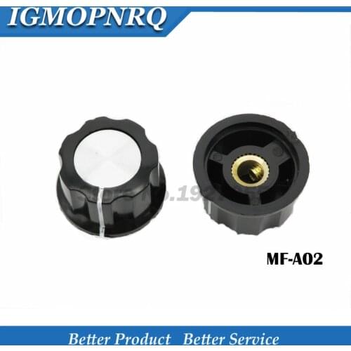 10pcs MF-A02 potentiometer knob WH118/WX050 bakelite knob copper core inner hole 6mm new Hat