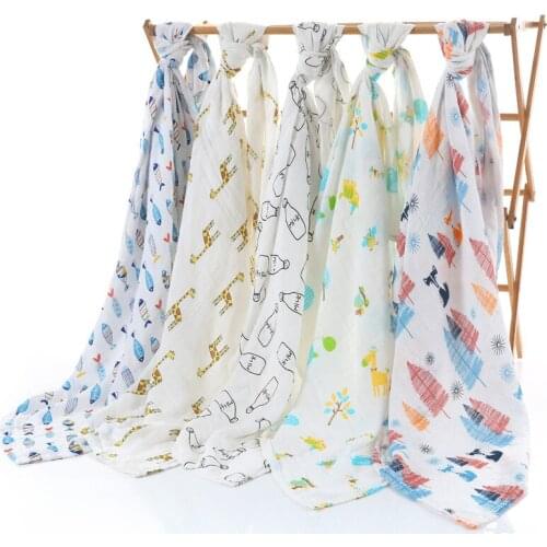 120cm*110cm Swaddle Blanket Baby Blanket Bamboo Muslin Blanket Baby Blankets Newborn Blanket Swaddle Cotton kids blanket