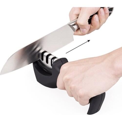 3 Stages Professional Knife Sharpener Kitchen Sharpening Stone Stainless Steel and Ceramic Kitchen Knives Accessories