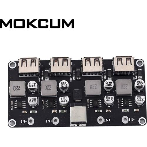 4CH USB DC-DC Step Down Power Supply Module Buck QC2.0 QC3.0 Charger Module 24W 4-Channel Voltage Converter