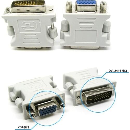 DVI-I 24+5 Male to HD 15 Pin VGA SVGA Female Video Card Monitor LCD Converter Adapter DVI to vga connector for HDTV TV