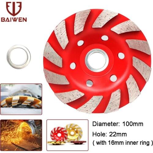 100mm 4 Inch Diamond Grinding Wheel Disc Bowl Shape Cutting Cup Concrete Granite Stone Cutter Blade For Angle Grinder