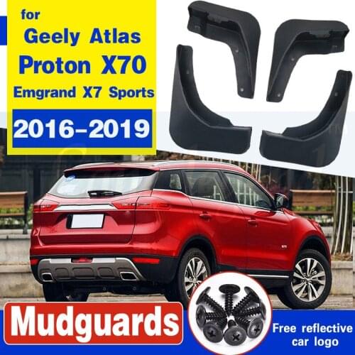 For Geely Atlas,Boyue,NL3,SUV,Proton X70,Emgrand X7 Sports, 2016-2019 Car fender mudguard Mud Flap Splash Guards Mudflaps