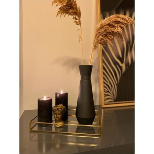 Black orange brown matte glossy decorative glass vase flower pot flower bed decoration classical modern home accessory aesthetic cute room decor nordic decor plant pot farmhouse scandinavian vintage