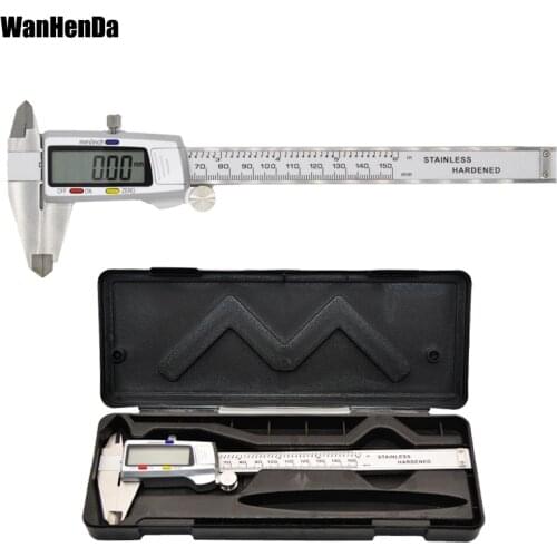 Digital Vernier Caliper Guage Micrometer 150mm 6 inch LCD Electronic Stainless Steel 0.01mm Ruler Measuring Guage tools calipers