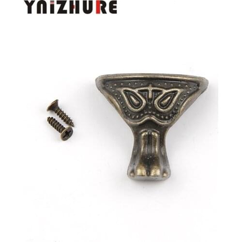 8Pcs 29x25mm Antique Bronze Jewelry Gift Box Wood Case Decorative Feet Leg Corner Protector Free shipping