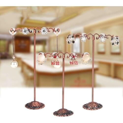 Tree Jewelry Shelf Display Rack Stand Holder Earrings Ear Stud Metal Organizer Storage Vintage Exquisite Gifts