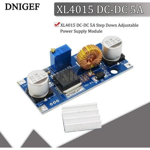 DNIGEF XL4015 DC-DC 5A Step Down Adjustable Power Supply Module Lithium Charger Led Power Converter