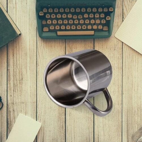 Double-layer Stainless Steel 300ml Water Cup Portable Termo Cup Travel Cup Office Coffee Pot Milk Tea Cup