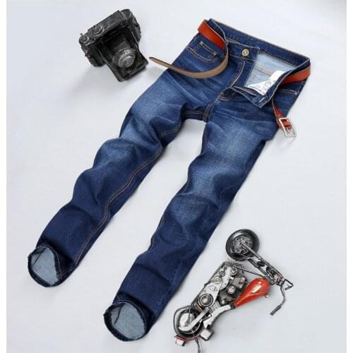 Lightweight Jeans Work Leisure Pant Big Size Jeans Men New Stretch Cotton Breathable Male Spring Autumn Denim Long Pant