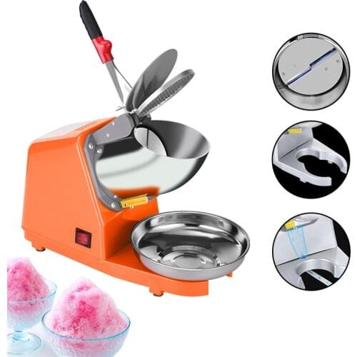 110V/220V Electric Ice Crusher/Shavers Block Shaving Machine Ice Chopper Smoothie Machine DIY Ice Cream Maker for Coffee Shop