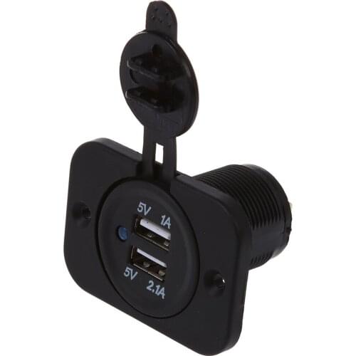 Adapter socket 2 USB Ports Car Charger for 12V Car Auto Drop Shipping