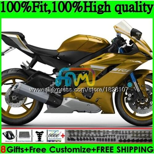 Injection OEM For YAMAHA YZF600 YZF R6 YZFR6 17 18 19 118BS.20 YZF 600 R 6 YZF-600 Gloss golden YZF-R6 2017 2018 2019 Fairings