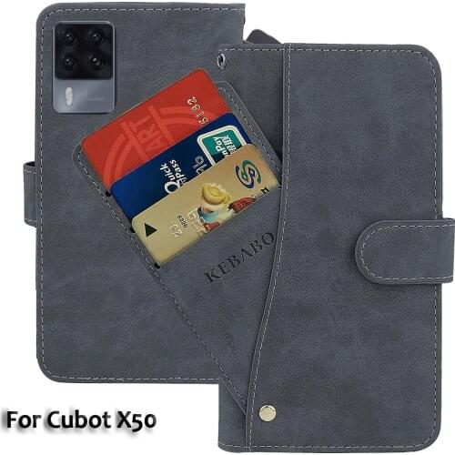 Leather Wallet Cubot X50 Case 6.67" Flip Fashion Luxury Front Card Slots Cases Cover Business Magnetic Phone Bags
